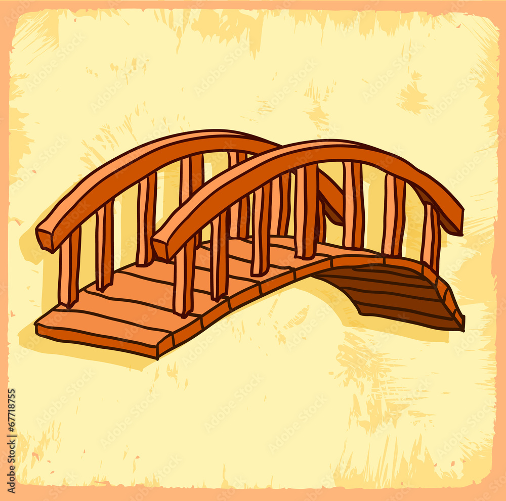 Cartoon bridge illustration