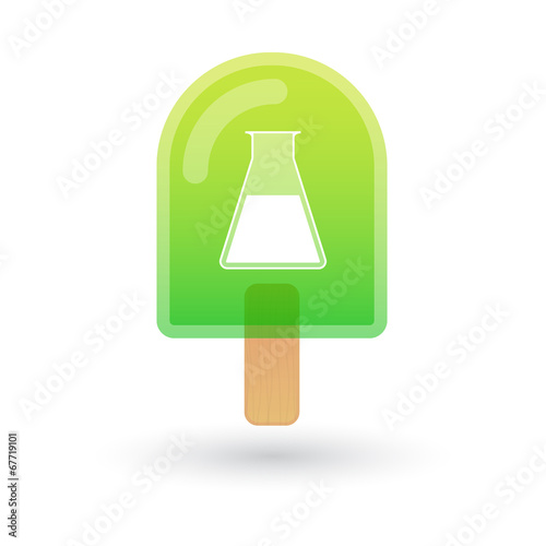 Ice cream icon with a chemical test tube