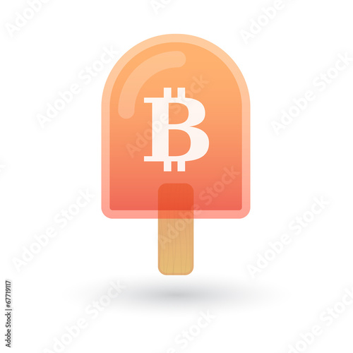 Ice cream icon with a bitcoin sign