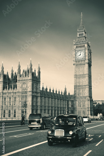 Taxi and Big Ben #67719570