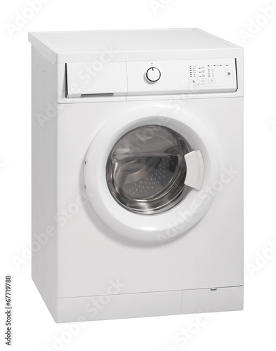 Washing machine isolated over white