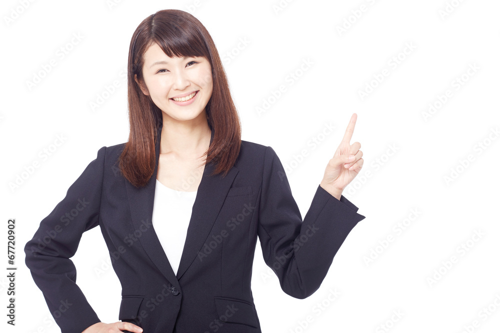 指差すビジネスウーマン
