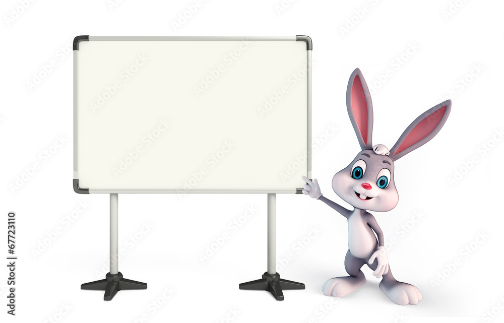 Easter Bunny with display board Easter Bunny with display board