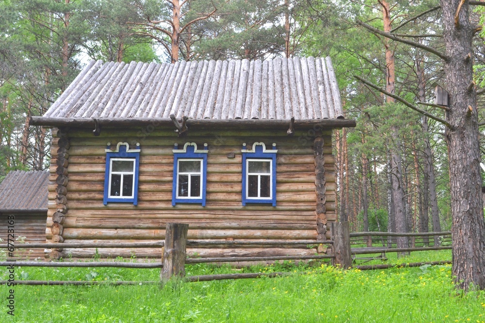 A wooden house of the West Siberian people Shors