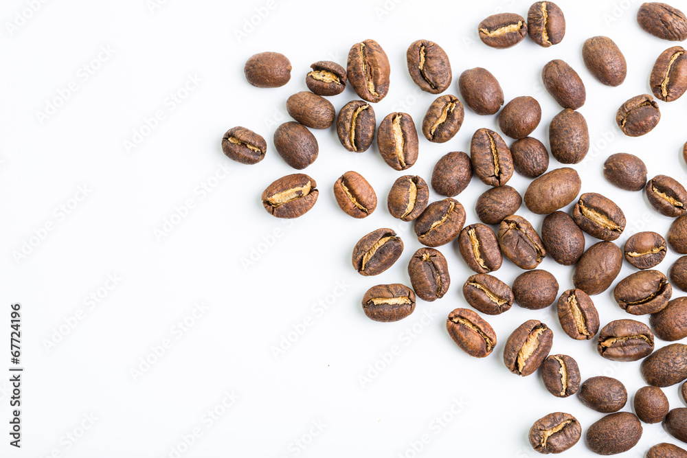 Coffee beans isolated on white Coffee beans isolated on white