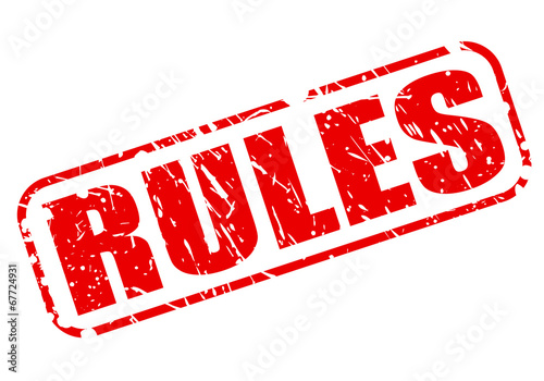 Rules red stamp text