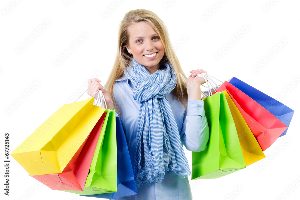 beautiful woman with shopping bags beautiful woman with shopping bags