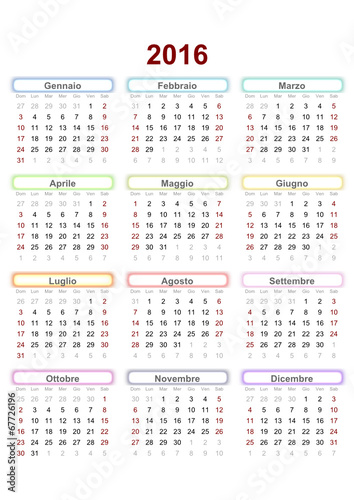 italian calendar