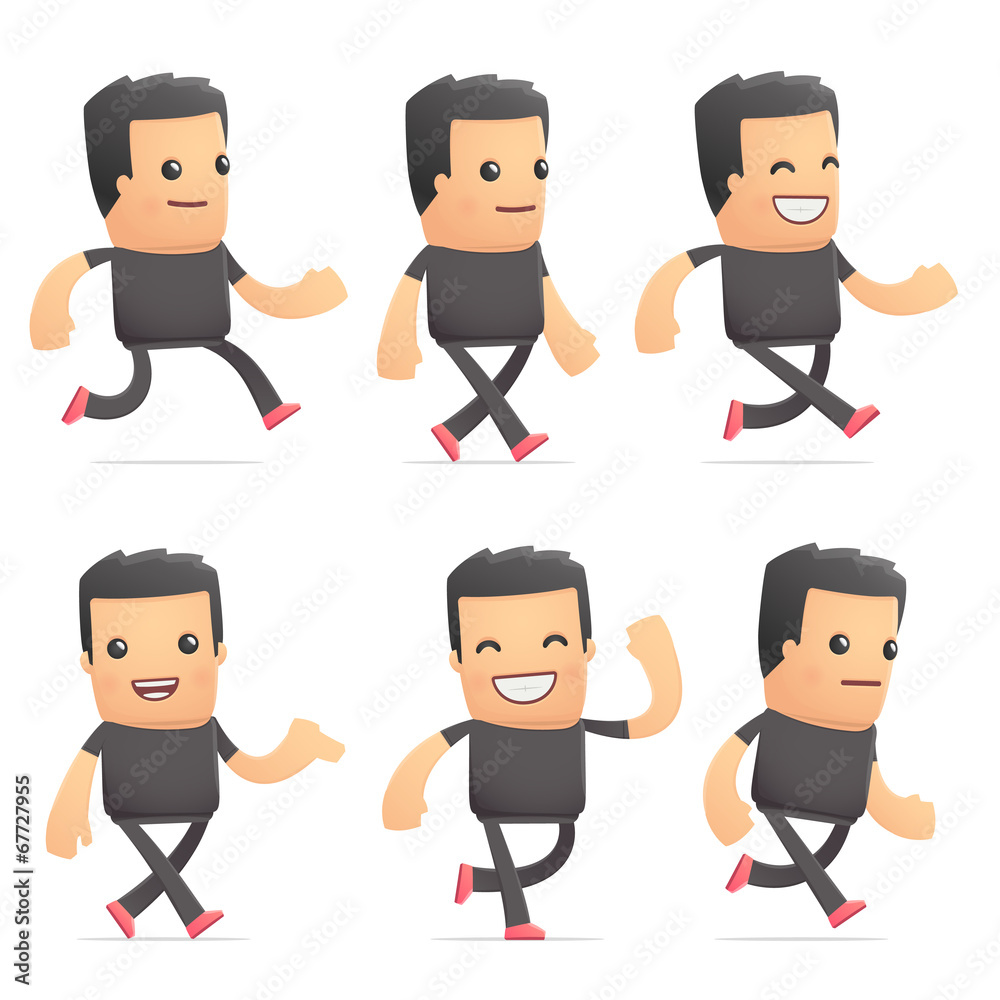 set of bad guy character in different poses set of bad guy character in different poses