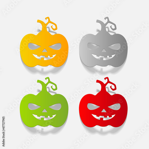 realistic design element: pumpkin
