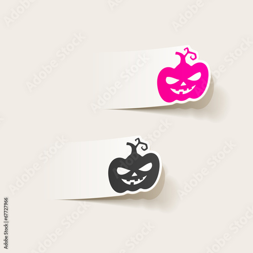 realistic design element: pumpkin