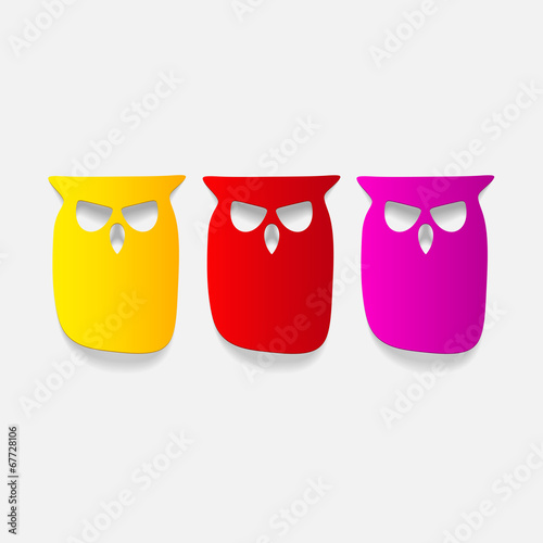 realistic design element: owl