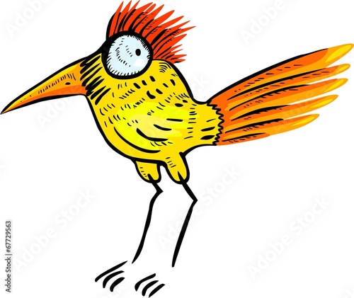 Funny yellow bird