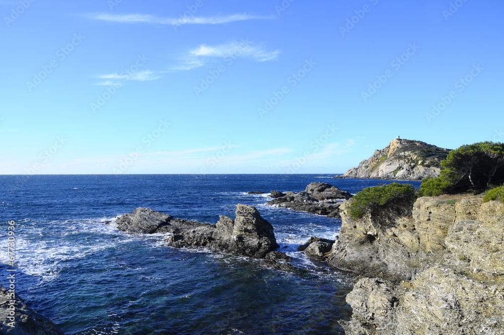Sea landscape near Bandol, France