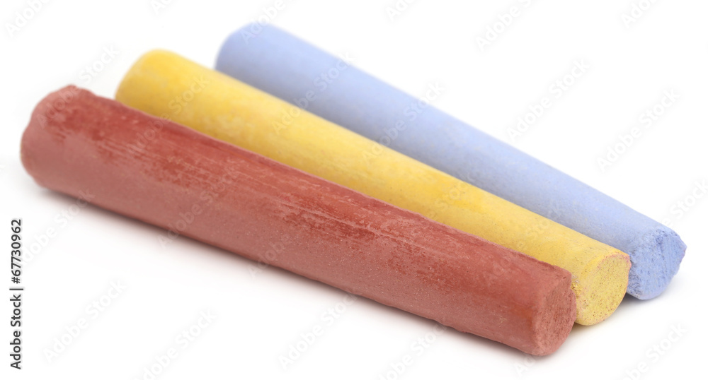 Chalks over white background Chalks over white background