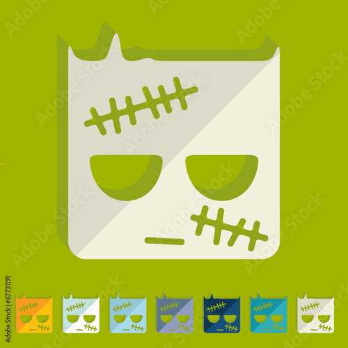 Flat design: zombie