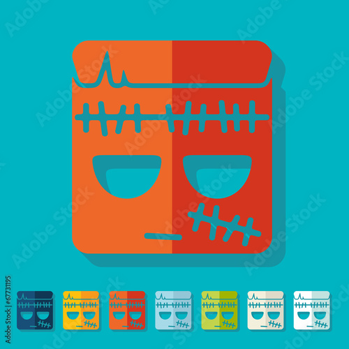 Flat design: zombie