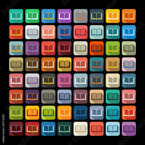 Flat design: book