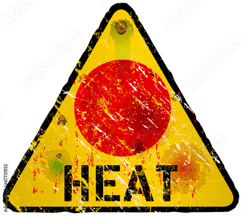 heat warning sign,vector eps 10