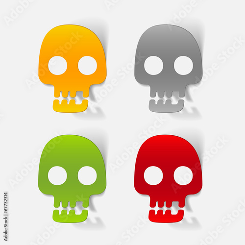 realistic design element: skull