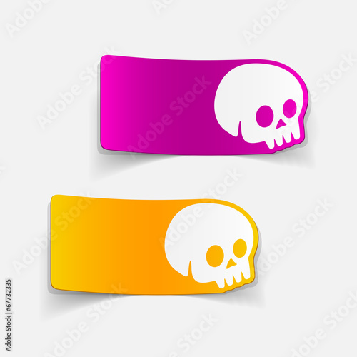 realistic design element: skull