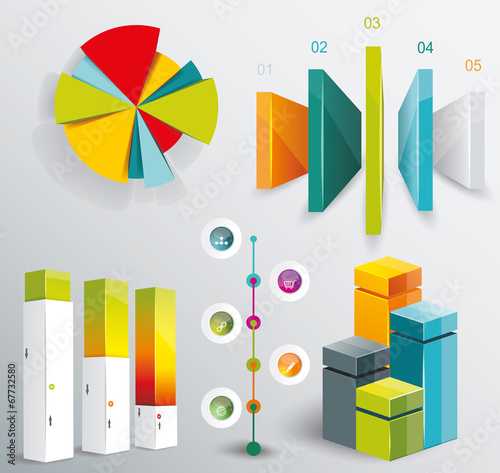 Modern infographics set. Diagram and Time Line design. Vector