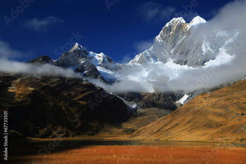 Jirishanca Peak in Cordiliera Huayhuash, Peru, South America photo