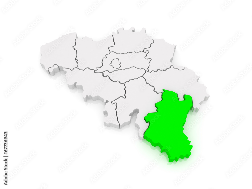 Map of Luxembourg. Belgium.