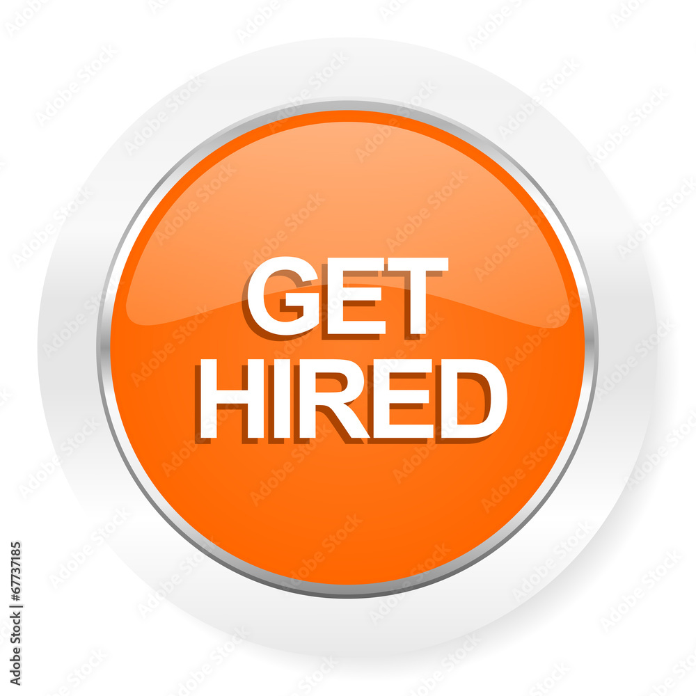 get hired orange computer icon get hired orange computer icon