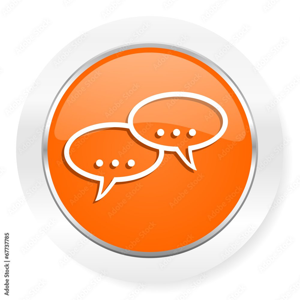 Naklejka premium forum orange computer icon