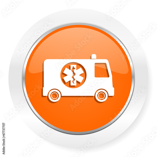 ambulance orange computer icon