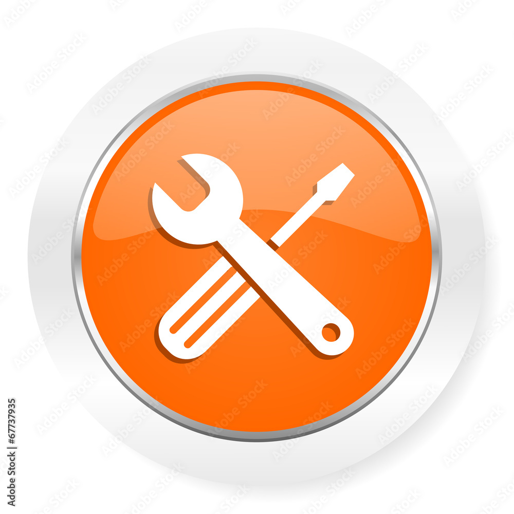 tools orange computer icon tools orange computer icon