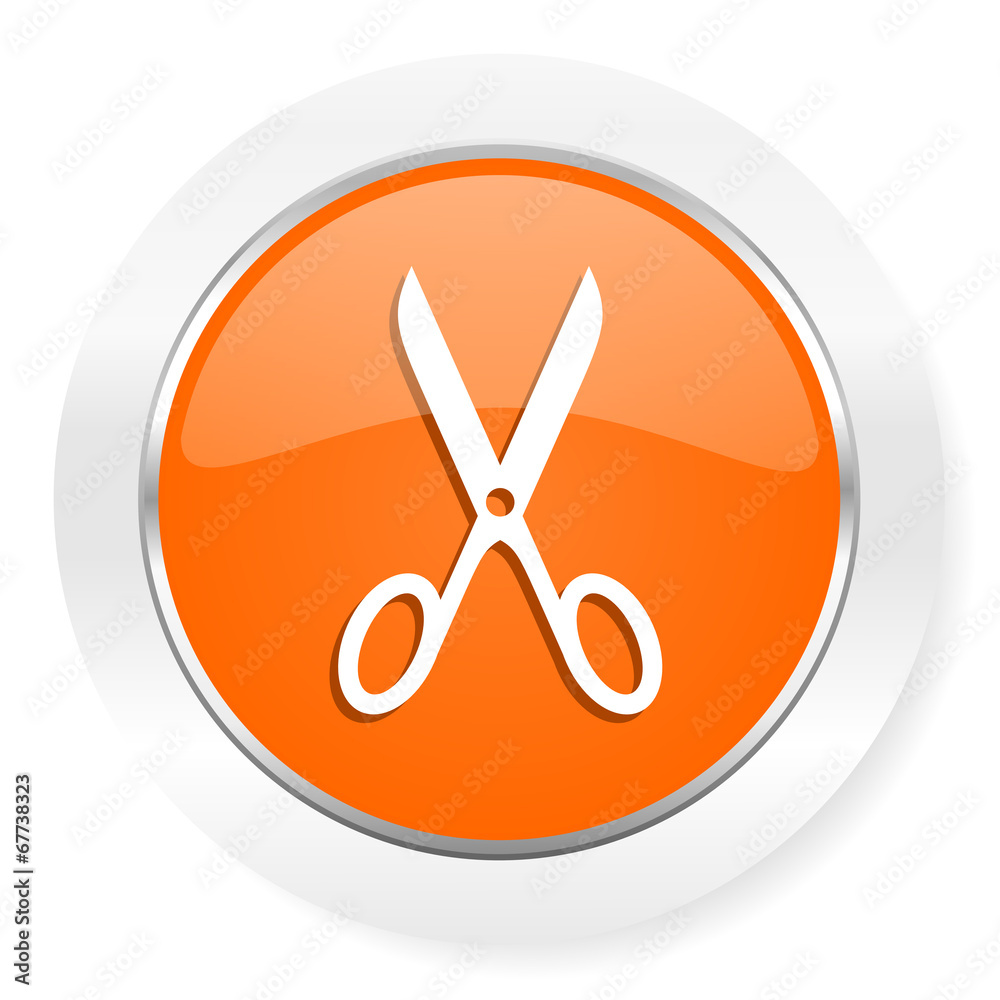 scissors orange computer icon scissors orange computer icon
