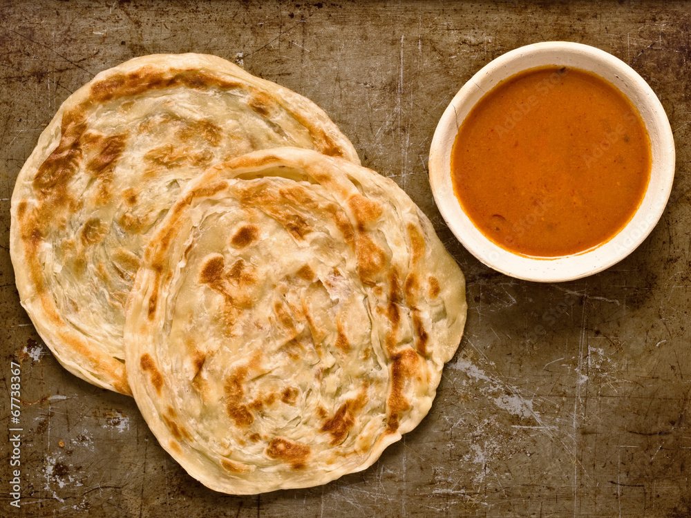 rustic indian roti prata