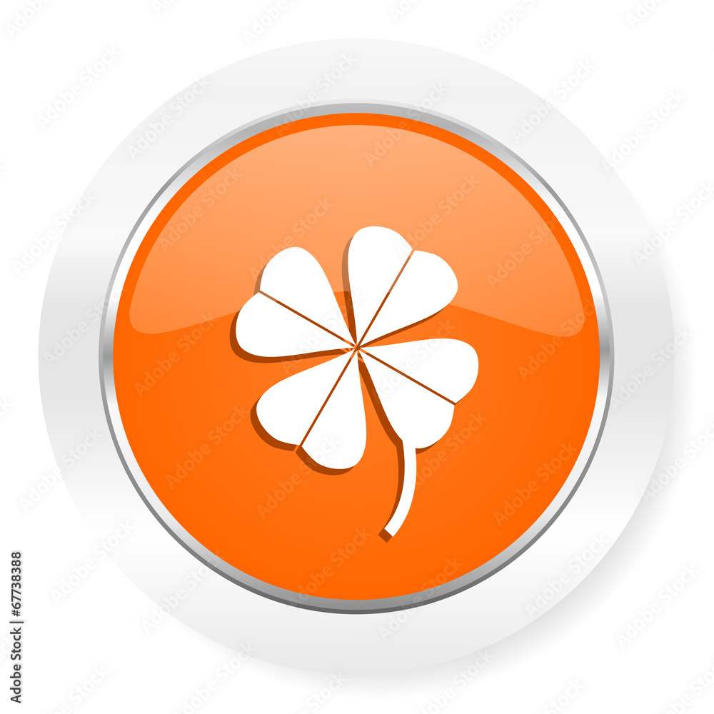 four-leaf clover orange computer icon four-leaf clover orange computer icon