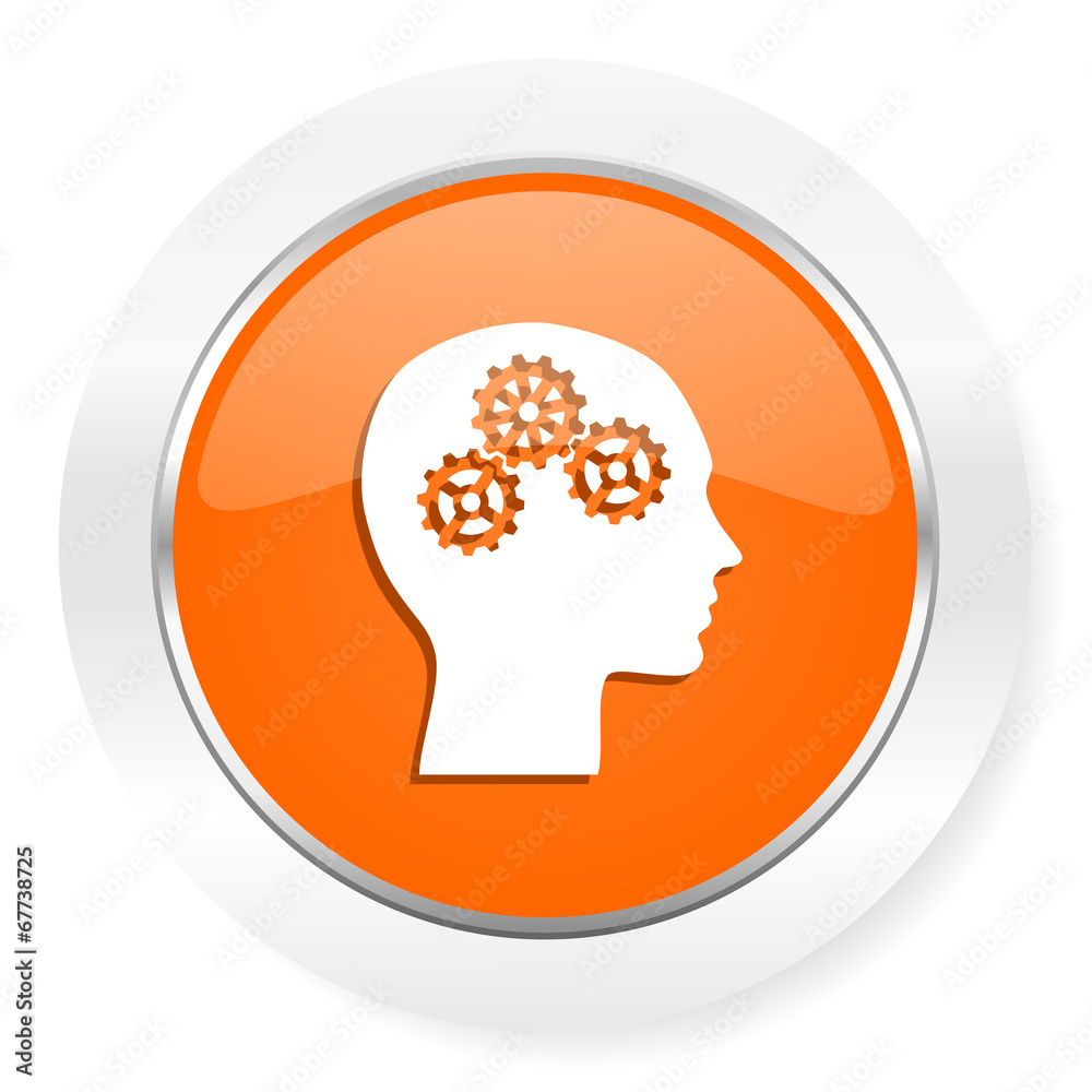 head orange computer icon head orange computer icon