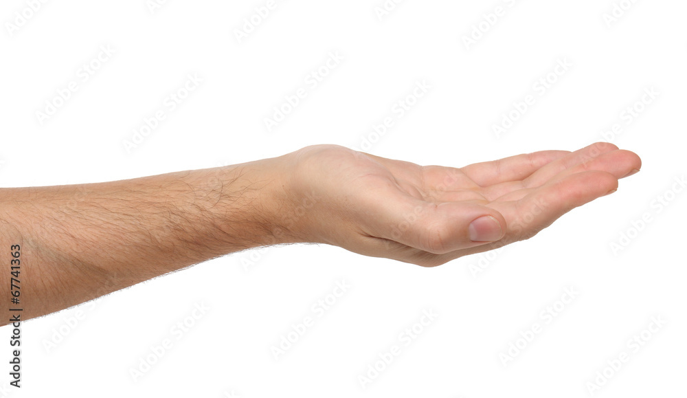Man hand sign isolated on white background Man hand sign isolated on white background