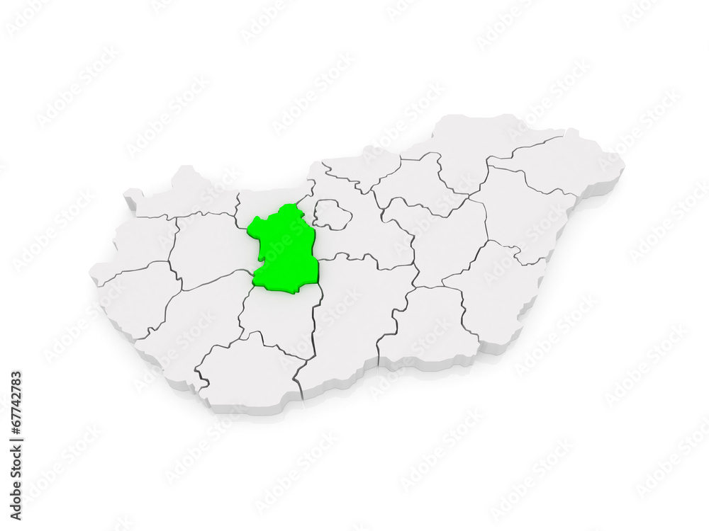 Map of Fejer. Hungary. Map of Fejer. Hungary.
