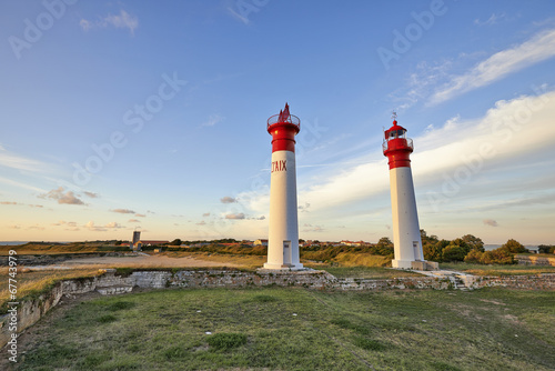 Lighthouse at Ile d Aix  on the Atlantic coast of France