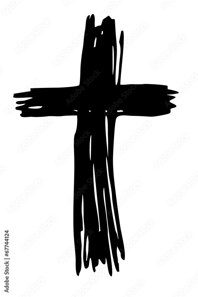 einfache schwarze Kreuz ClipArt