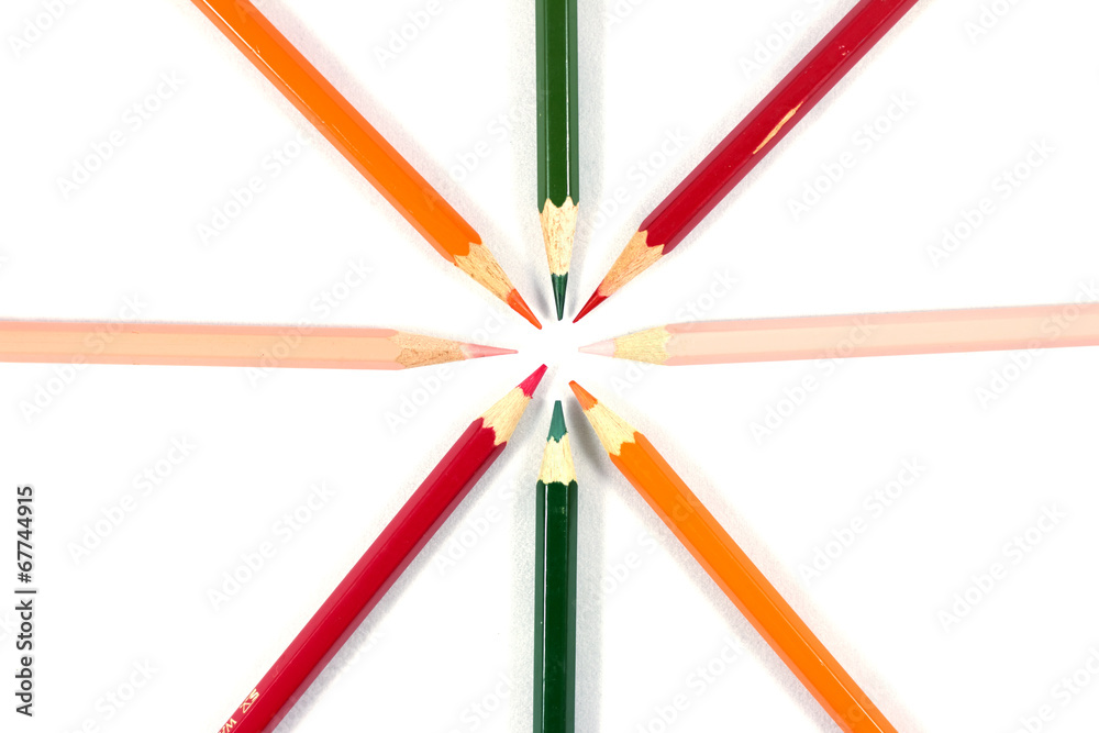 Direction of color pencil