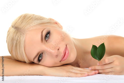 Beautiful young woman with ...