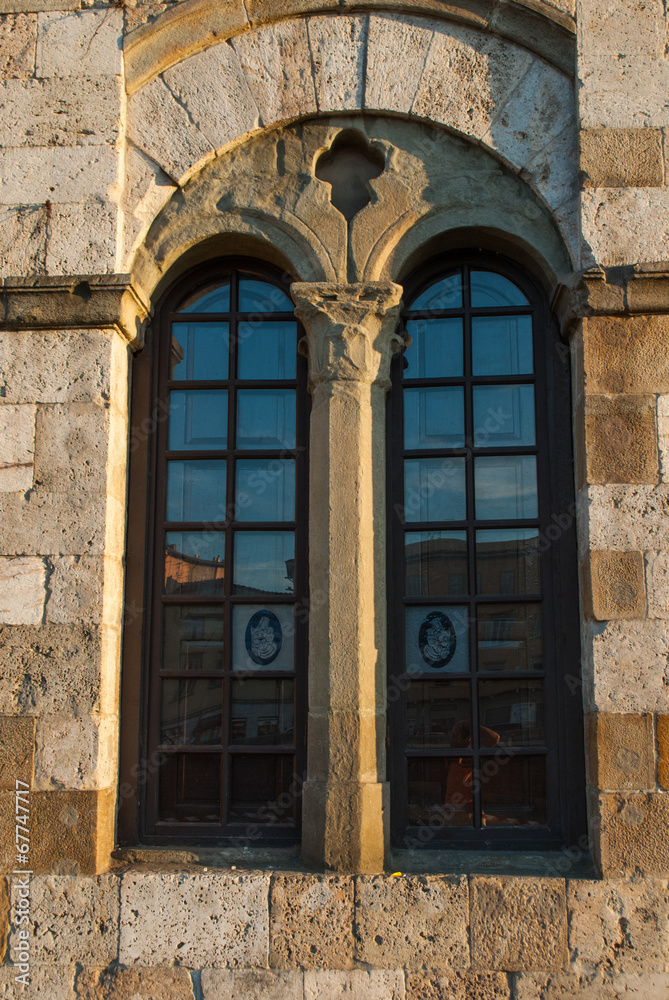 Obraz premium Finestra Bifora, Palazzo Gambacorti, Comune di Pisa