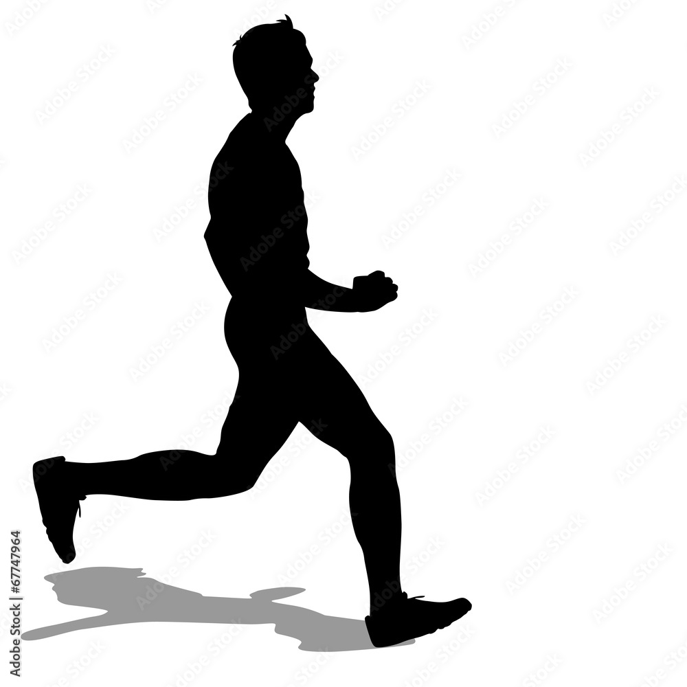 Running silhouettes. Vector illustration. Running silhouettes. Vector illustration.