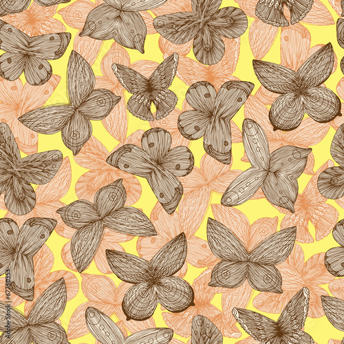 seamless pattern with butterflies