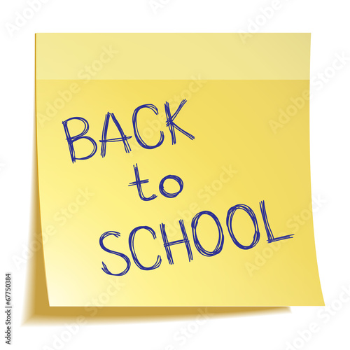 Hand drawn Back to School sketch on sticks note paper