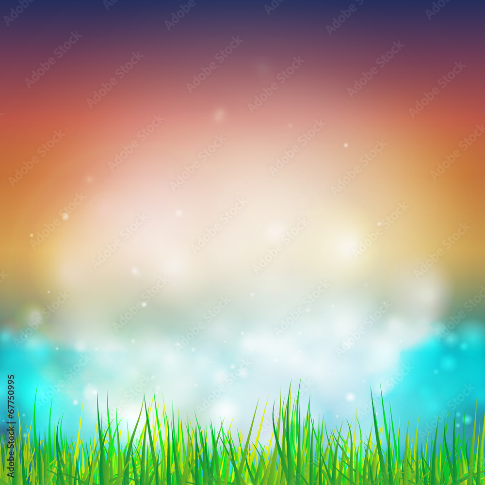 Abstract background with grass vector illustration. Vector