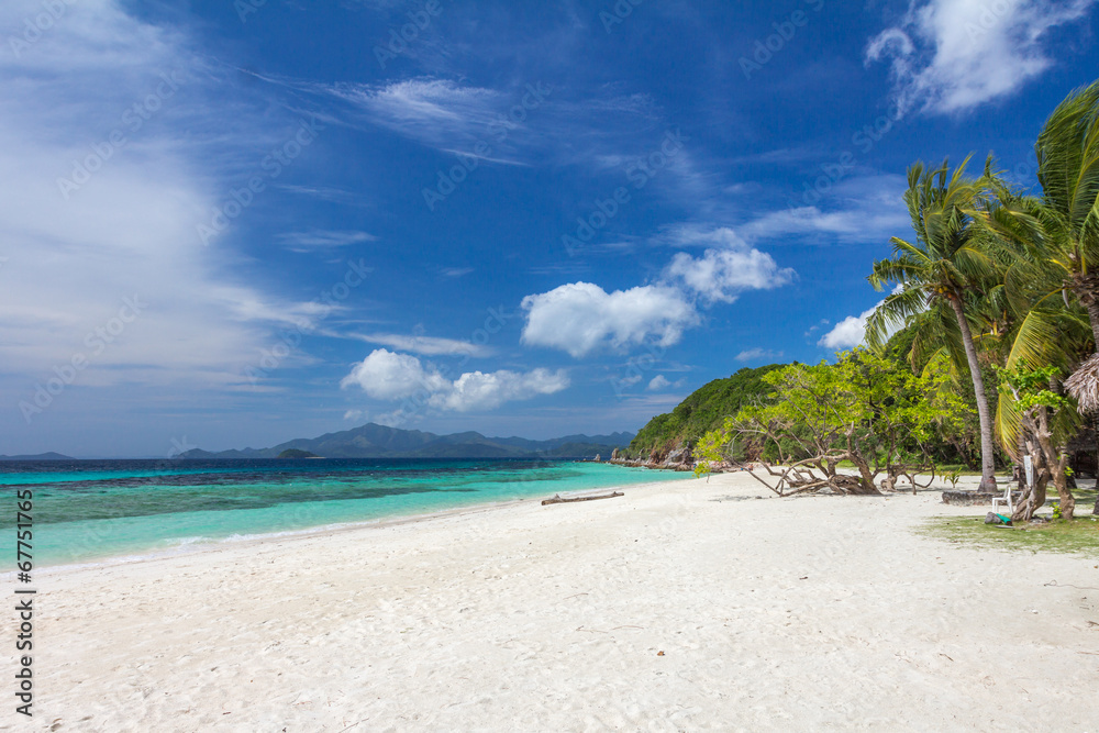 White beach in the Philippines - Palawan Island