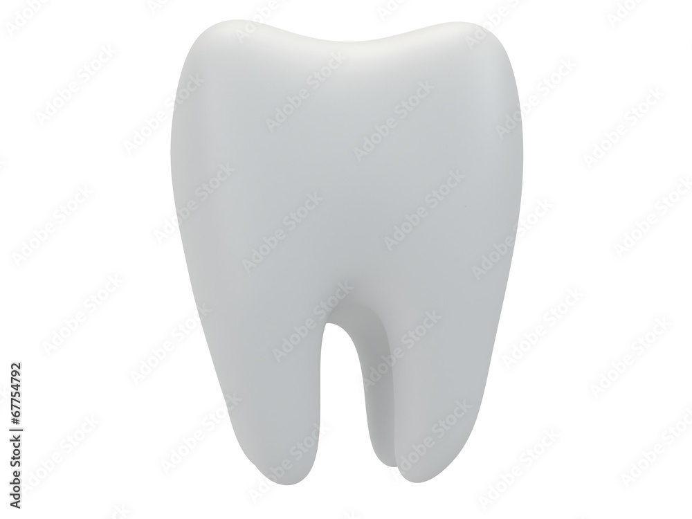 Tooth isolated on white back.