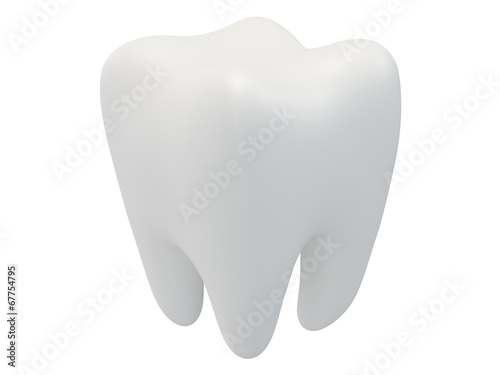 Tooth isolated on white back.